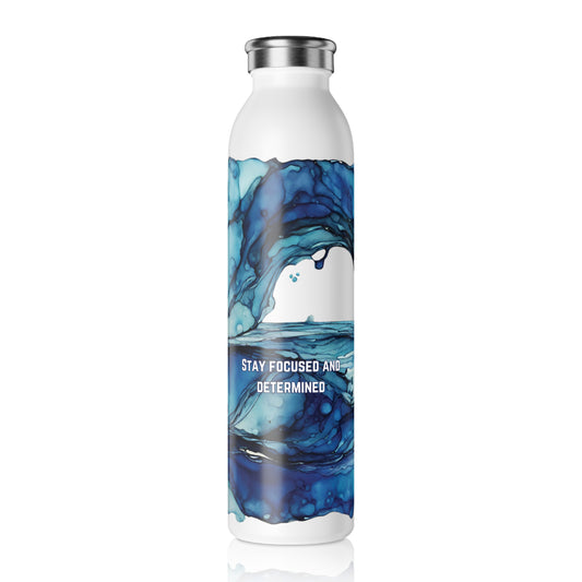 Water Bottle - Stay Focused and Determined Weves Graphic Design