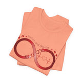 T-Shirt with Infinity Symbol and Hearts Forever and Always Design