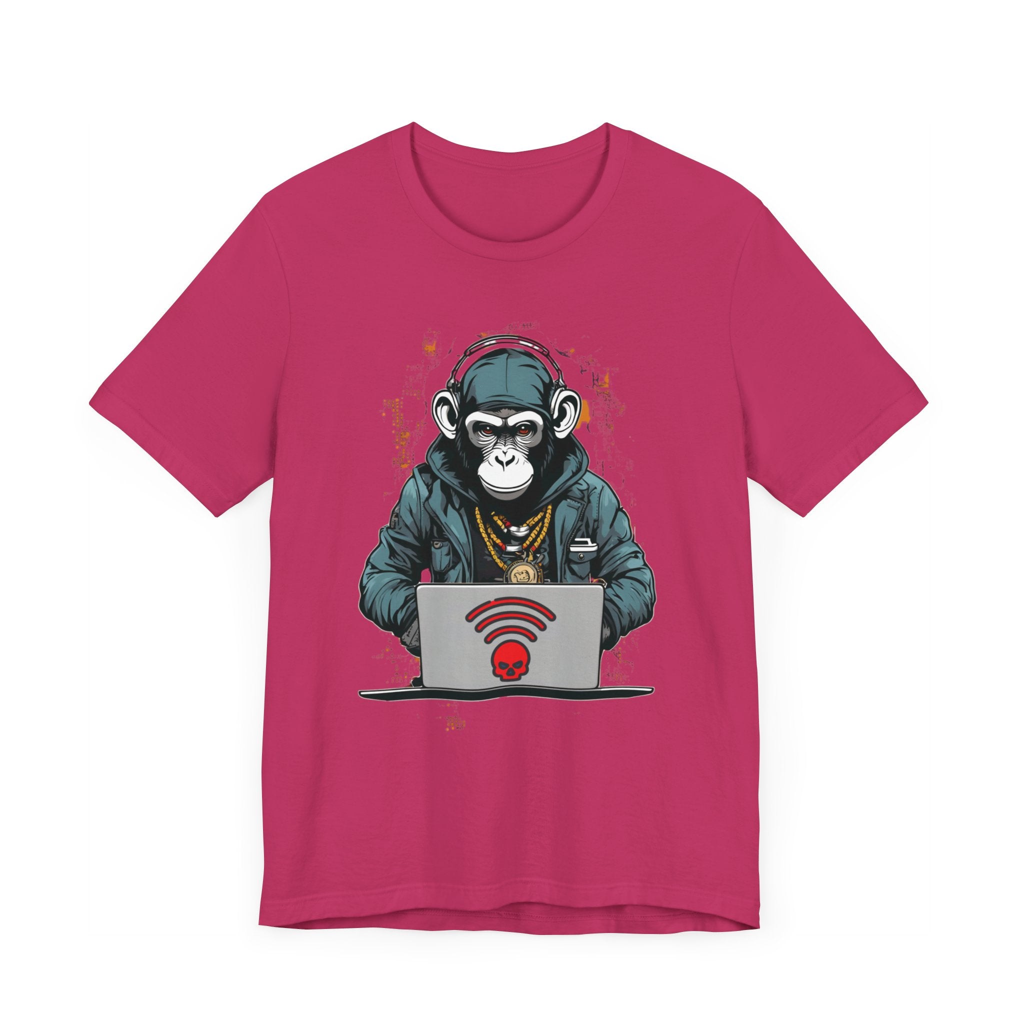 Monkey Hacker T-Shirt - Cool and Edgy Graphic Tee Unisex