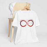 T-Shirt with Infinity Symbol and Hearts Forever and Always Design