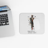 Futuristic Upgrade Mouse Pad – “Upgrading Please Wait” Tech Desk Mat, Minimalist Digital Art Mousepad