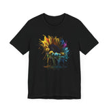 Colorful Sunflower T-Shirt - Artistic Paint Splash Design Unisex