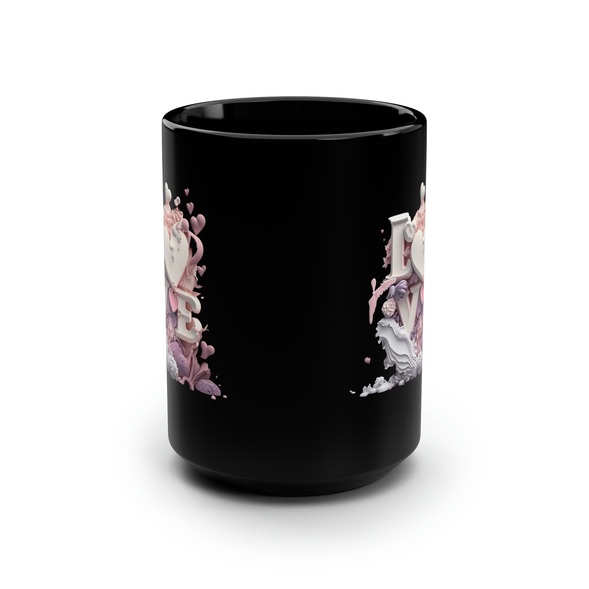 LOVE 3D Graphic Black Mug