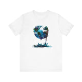 Artistic World Map T-Shirt - Perfect for Travel Lovers | Unique Wine Glass Design Unisex