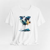 Artistic World Map Wine Glass T-Shirt - Unique Graphic Tee Unisex