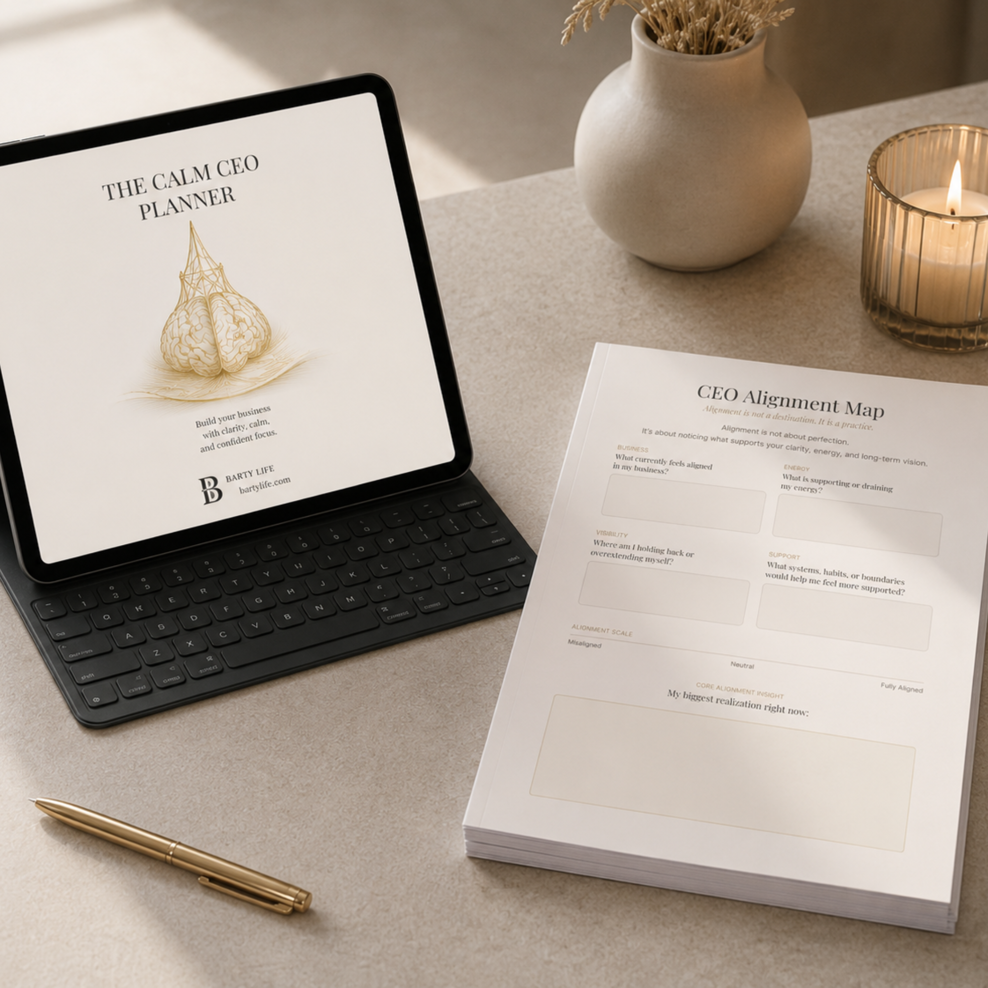 The Calm CEO Planner | Printable & Digital Business Planner for Female Entrepreneurs, Clarity & Sustainable Growth