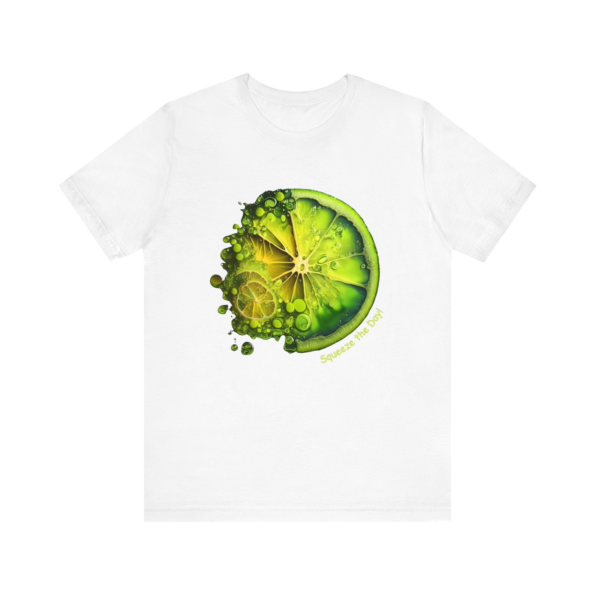 Lime T-Shirt - Vibrant Citrus Graphic Tee 'Squeeze the Day!' Unisex Tee