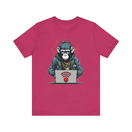 Monkey Hacker T-Shirt - Cool and Edgy Graphic Tee Unisex