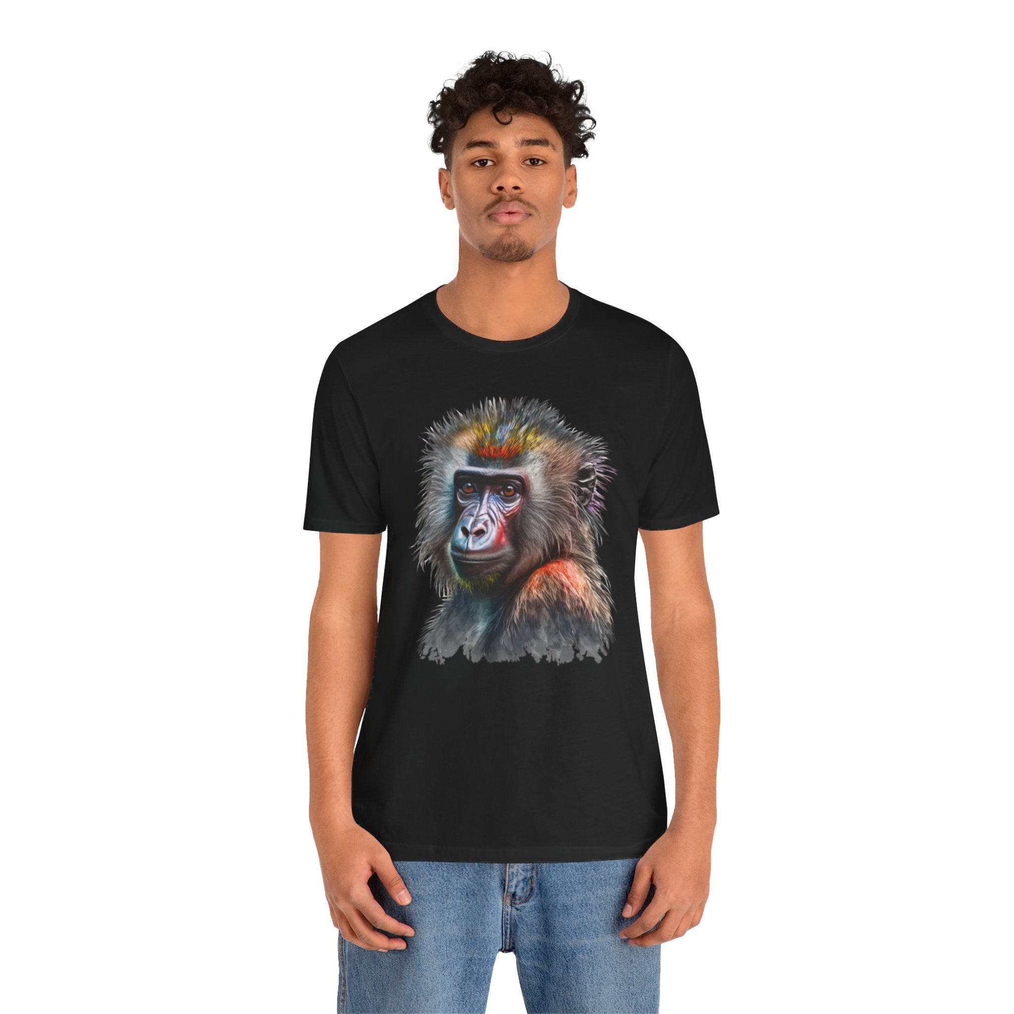 Vivid Mandrill Art T-Shirt - Colorful Wildlife Design  Unisex