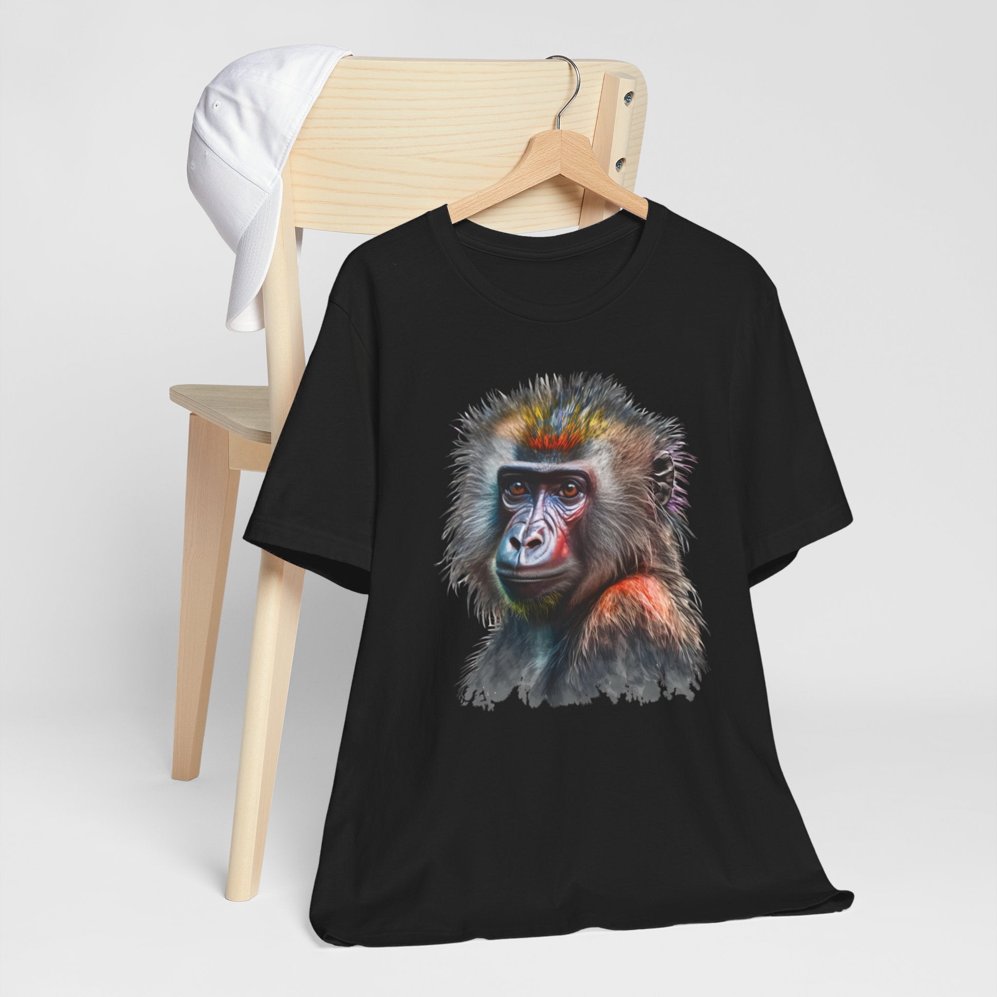 Vivid Mandrill Art T-Shirt - Colorful Wildlife Design  Unisex