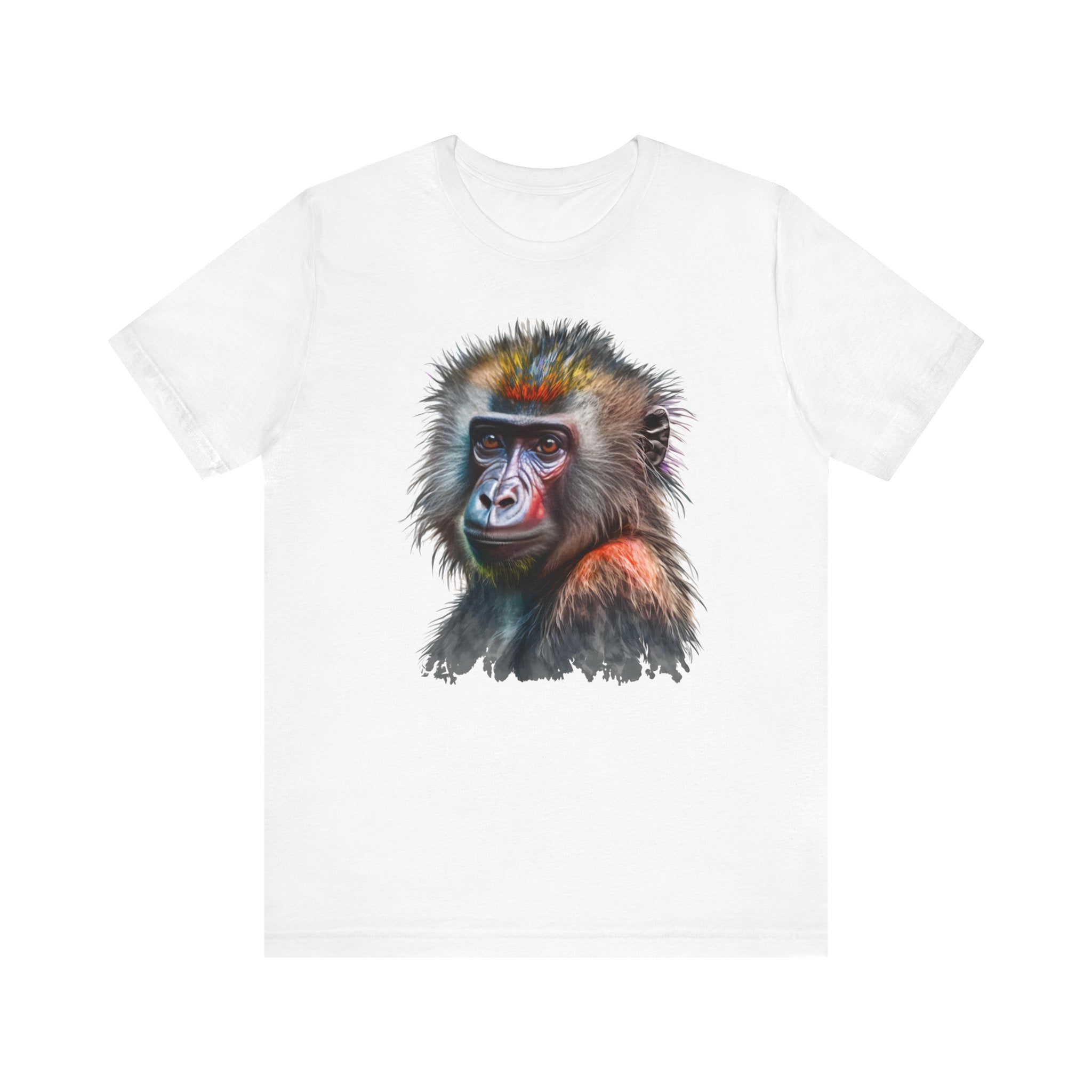 Vivid Mandrill Art T-Shirt - Colorful Wildlife Design  Unisex