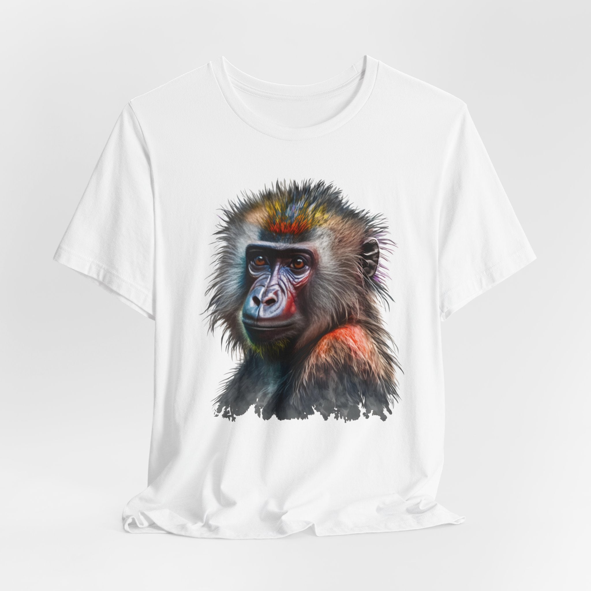 Vivid Mandrill Art T-Shirt - Colorful Wildlife Design  Unisex