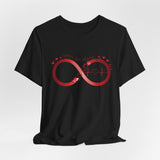 T-Shirt with Infinity Symbol and Hearts Forever and Always Design