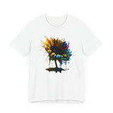 Colorful Sunflower T-Shirt - Artistic Paint Splash Design Unisex