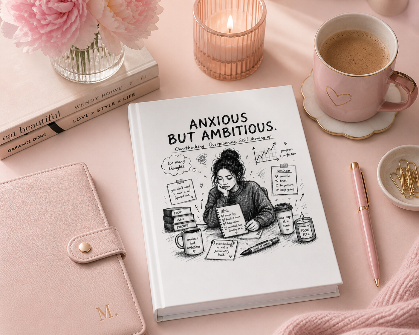Anxious But Ambitious Journal – Still Showing Up Notebook