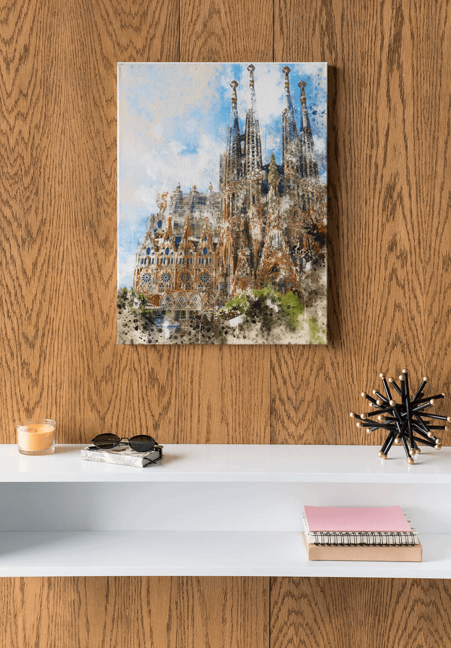 Barcelona watercolor  wall art Barty life