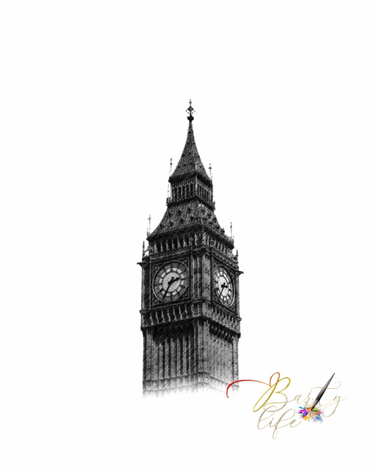 Big Ben pencil sketch Barty life