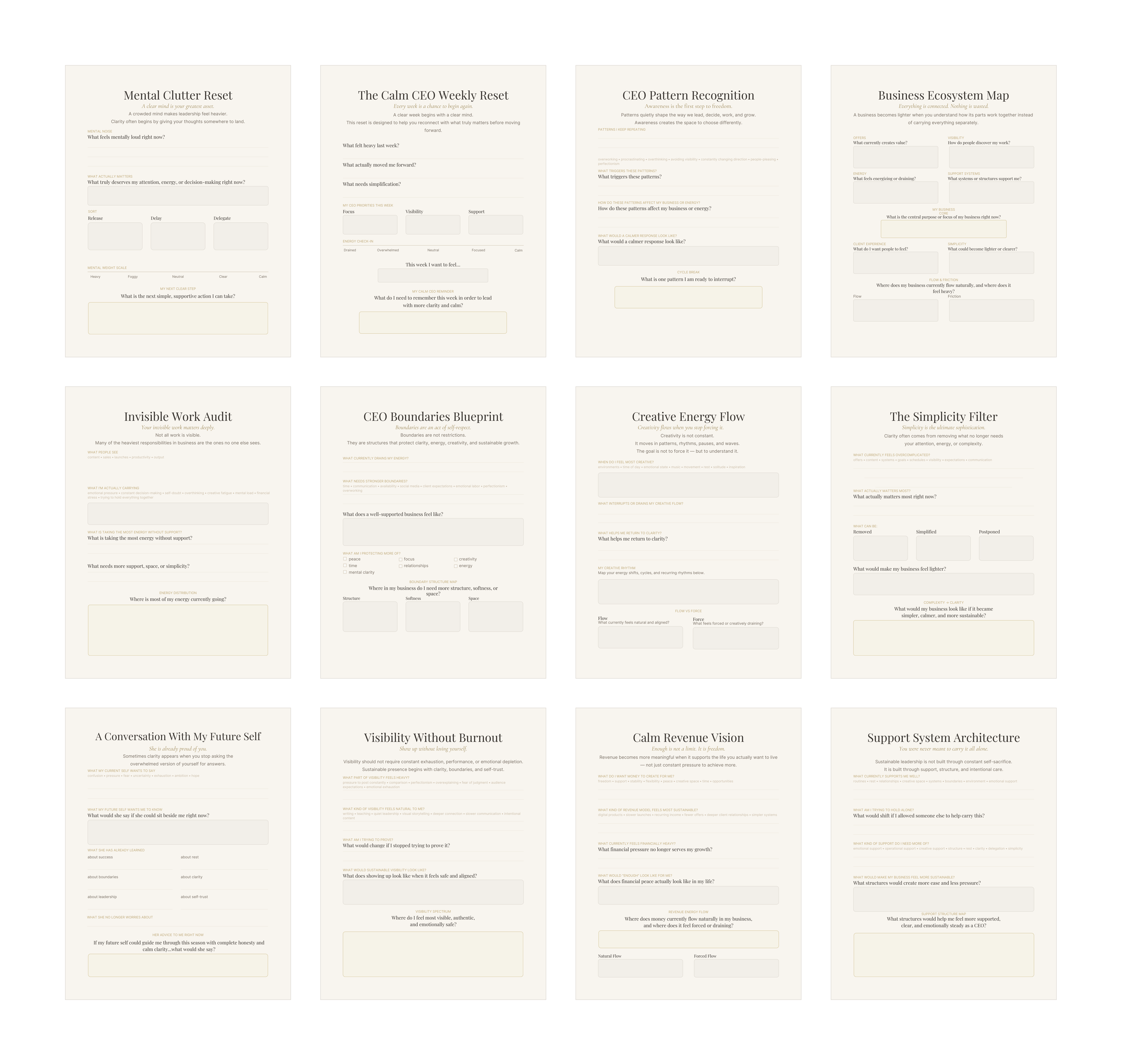 The Calm CEO Planner | Printable & Digital Business Planner for Female Entrepreneurs, Clarity & Sustainable Growth