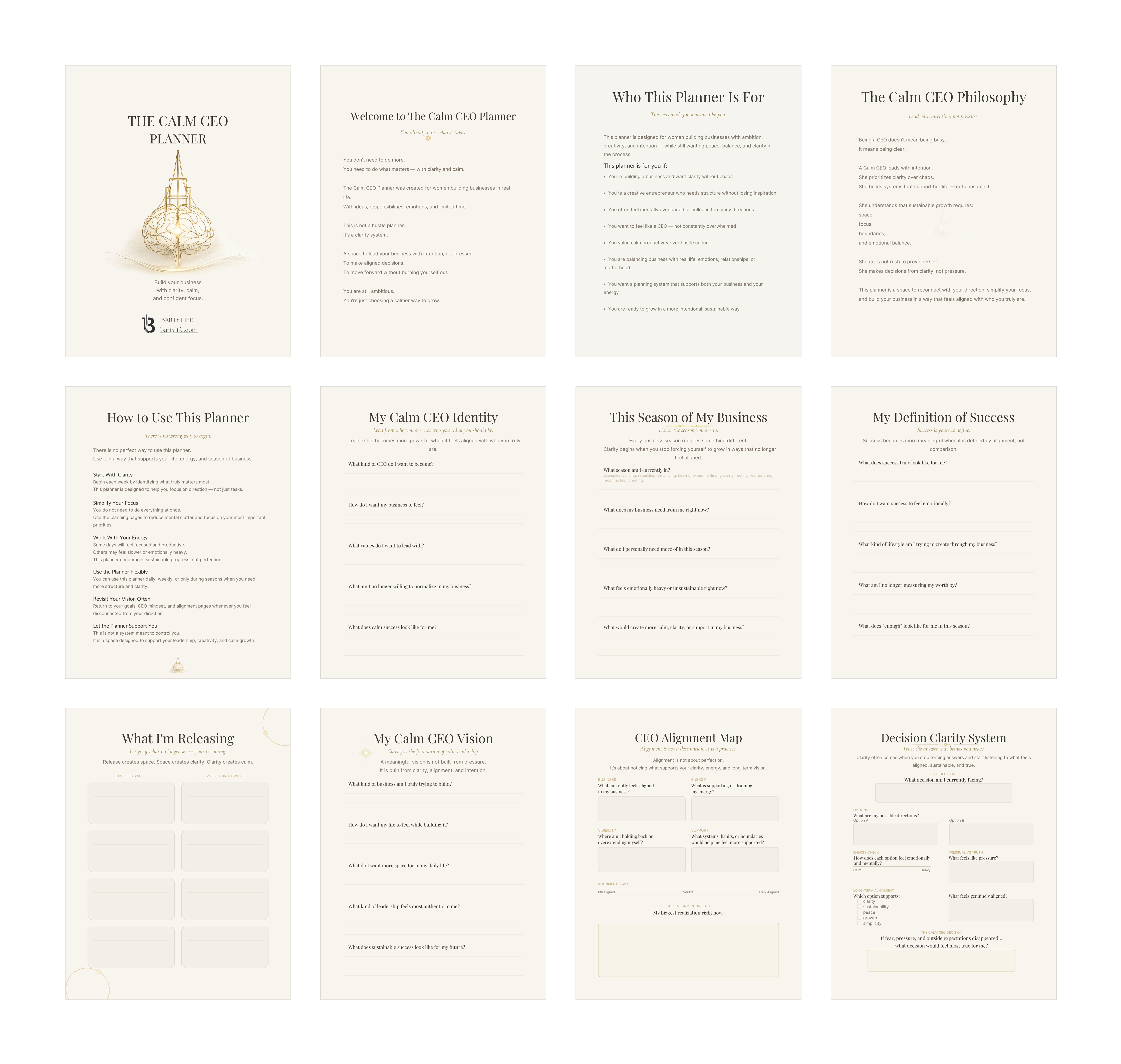 The Calm CEO Planner | Printable & Digital Business Planner for Female Entrepreneurs, Clarity & Sustainable Growth