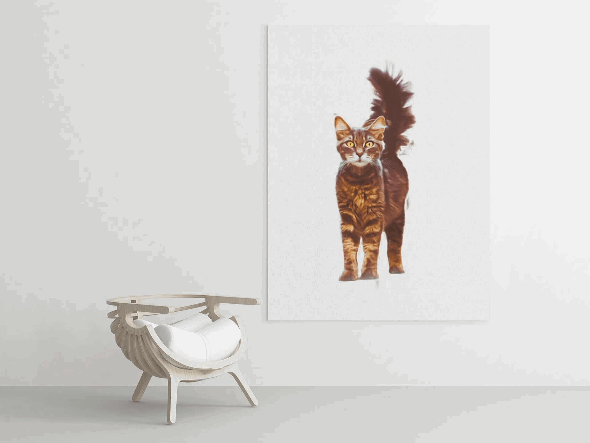 Cat Oil Paint Wall Art Barty life