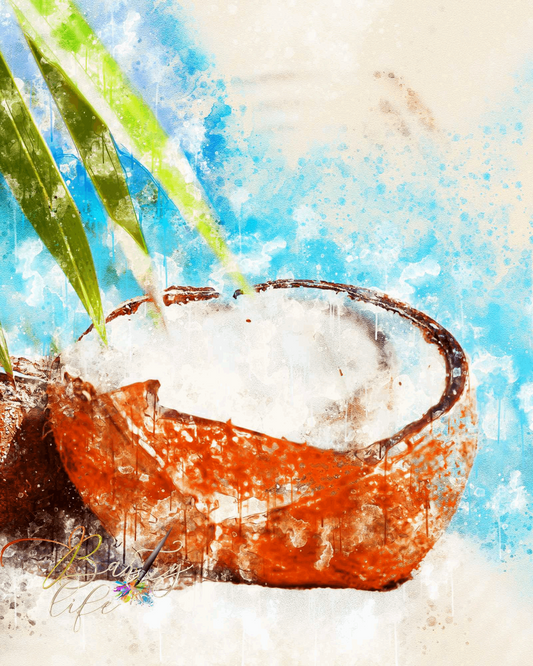 Coconut Watercolor Art Barty life