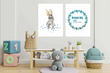 Dream Big, Blue, Rabbit- Nursery Wall Art Barty life