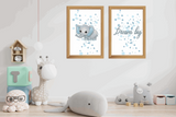 Elephant Boy, Dream Big 2 - Nursery Wall Art Barty life