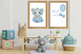 Elephant Boy, Adventure Awaits - Nursery Wall Art Barty life