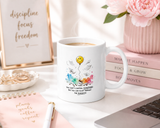 Float Through the Chaos Mug – Artistic & Relatable Coffee Cup