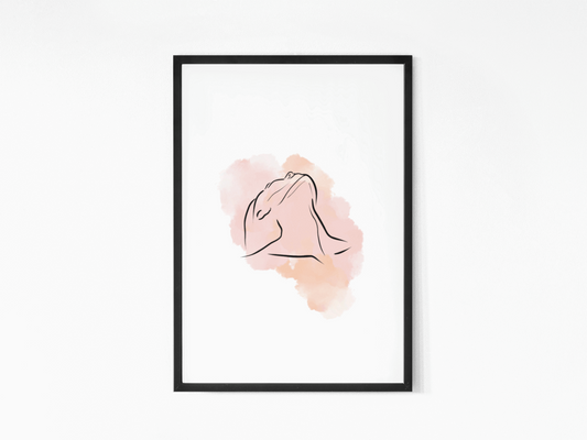 Girl One line - Wall Art Barty life