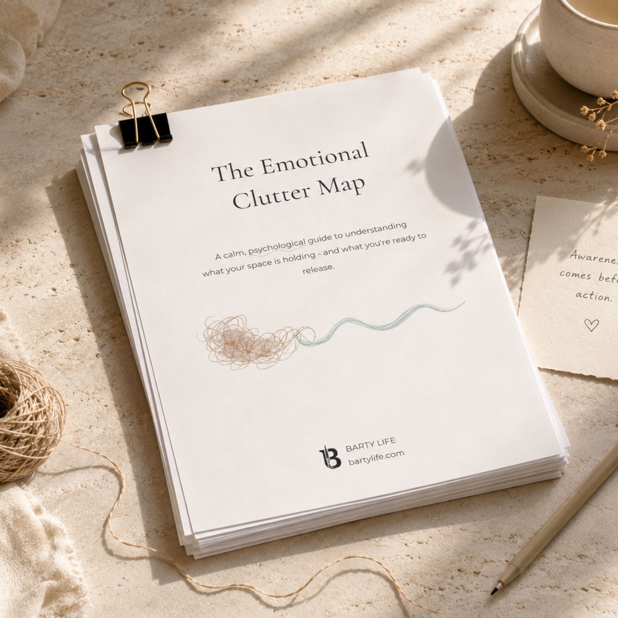 The Emotional Clutter Map | Printable & Digital Workbook for Decluttering, Emotional Clarity & Letting Go