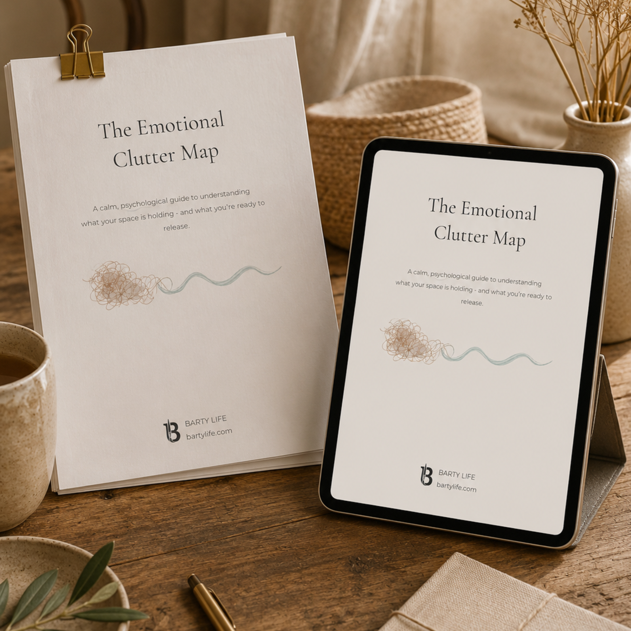 The Emotional Clutter Map | Printable & Digital Workbook for Decluttering, Emotional Clarity & Letting Go