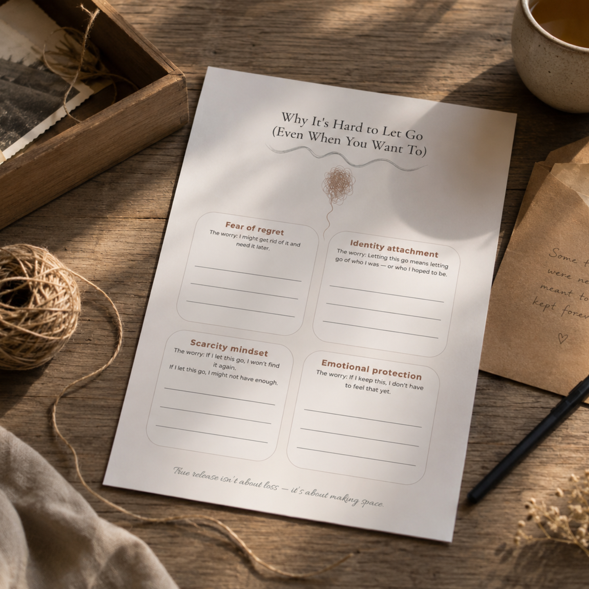The Emotional Clutter Map | Printable & Digital Workbook for Decluttering, Emotional Clarity & Letting Go