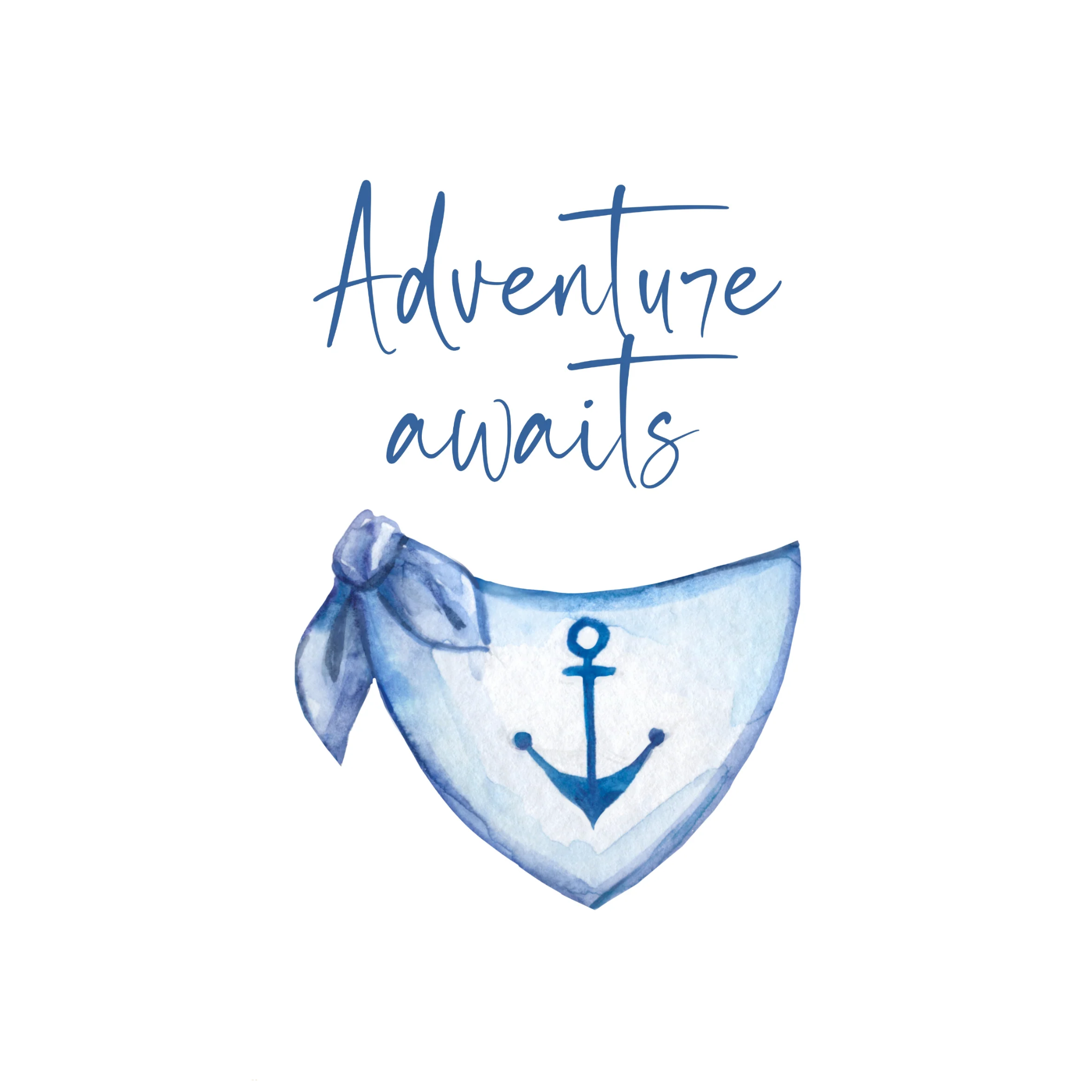 Tiger Sailor, Adventure Awaits - Nursery Wall Art