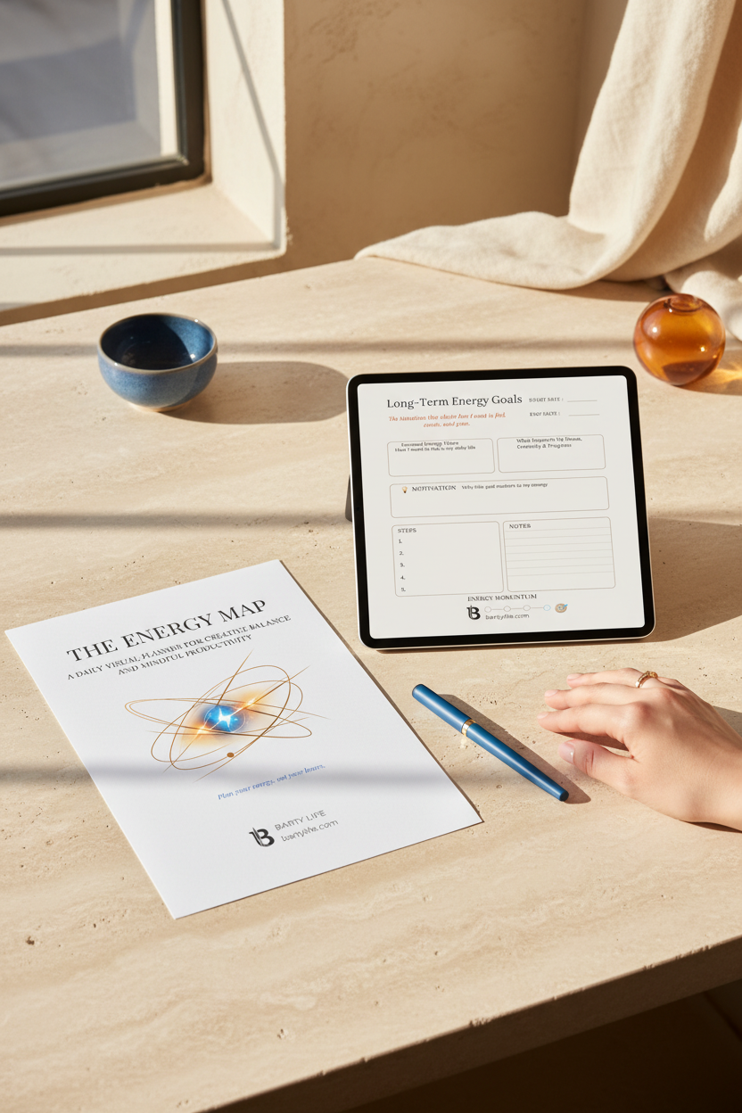 The Energy Map| Printable & Digital Planner for Energy Management, Self-Reflection & Intentional Productivity