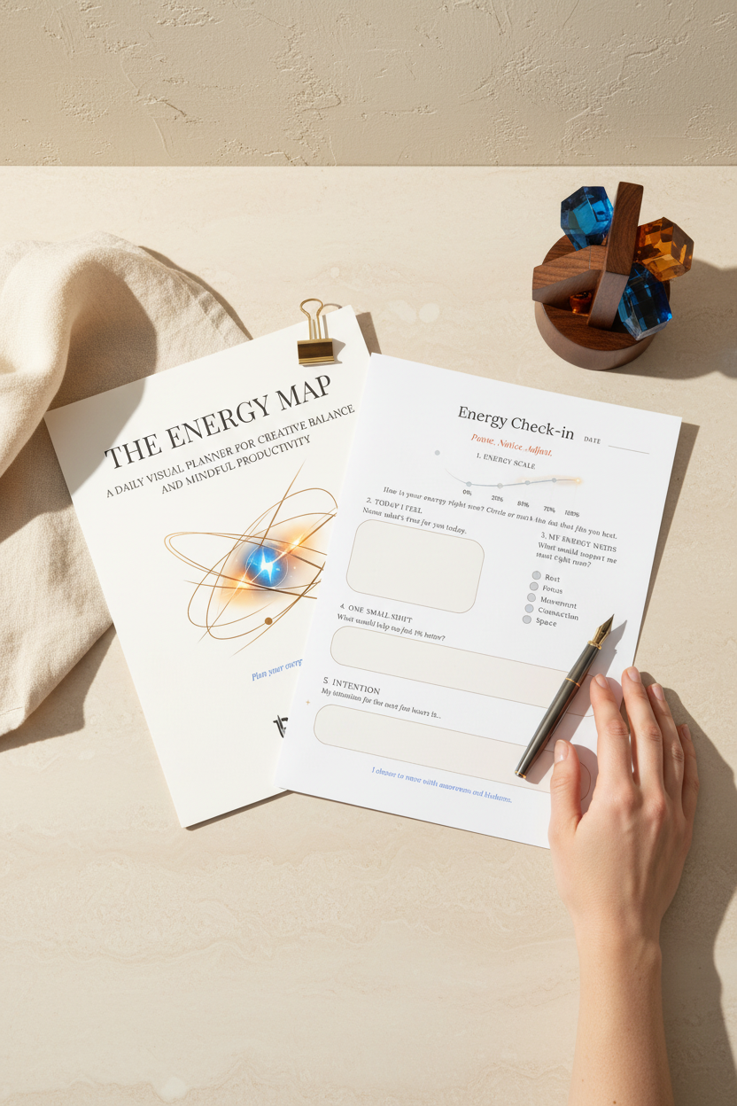The Energy Map| Printable & Digital Planner for Energy Management, Self-Reflection & Intentional Productivity