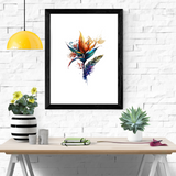 Vibrant Bird of Paradise Art Print - Tropical Watercolor Flower Wall Decor