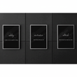Ability Motivation Altitude black background wall art set, full three-poster mockup