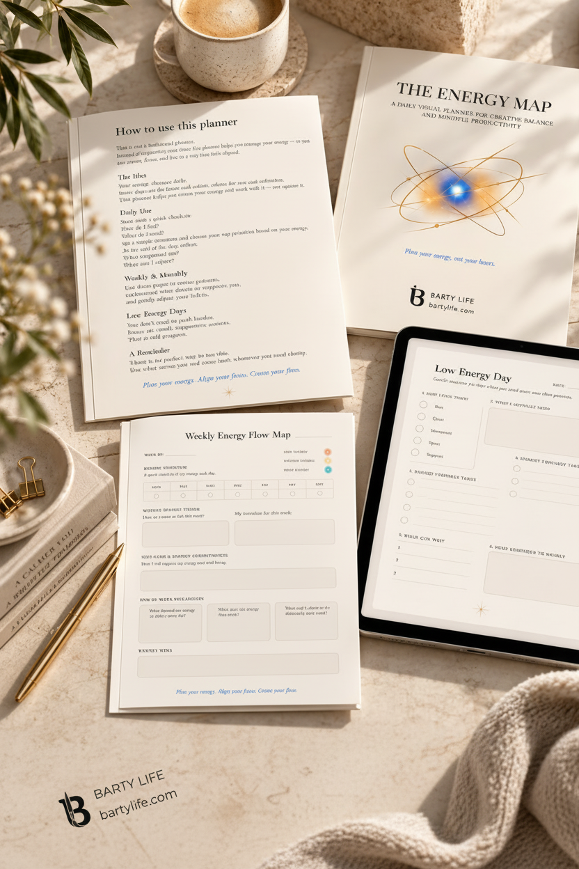 The Energy Map| Printable & Digital Planner for Energy Management, Self-Reflection & Intentional Productivity