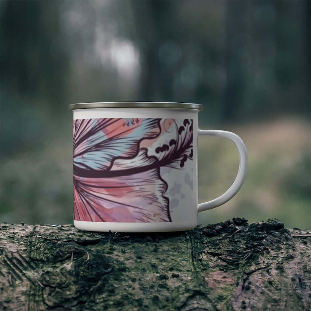 Flower Enamel Camping Mug Barty life