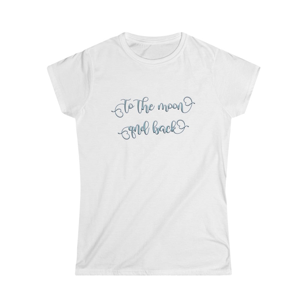 To The Moon And Black (Blue) Women's Softstyle Tee Barty life