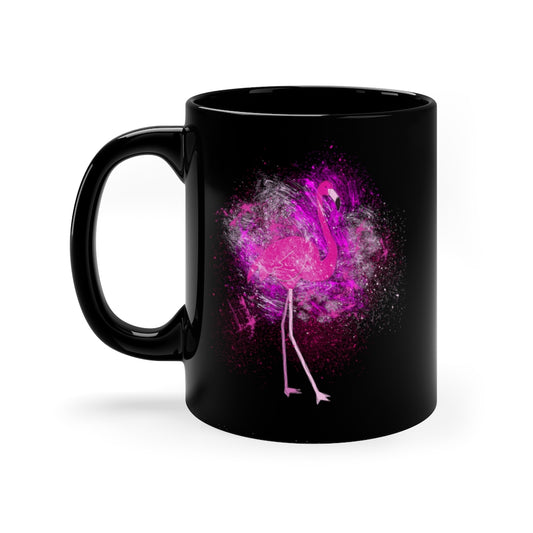 Flamingo 11oz Black Mug Barty life