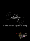 Ability, Motivation, Altitude - Set of 3 Printable Wall Art (Black Background) Barty life