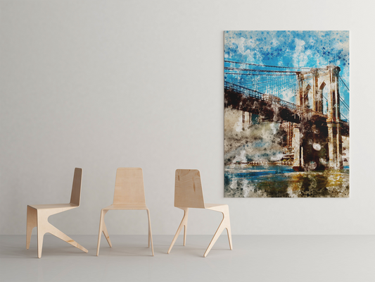New York Watercolor Art Barty life