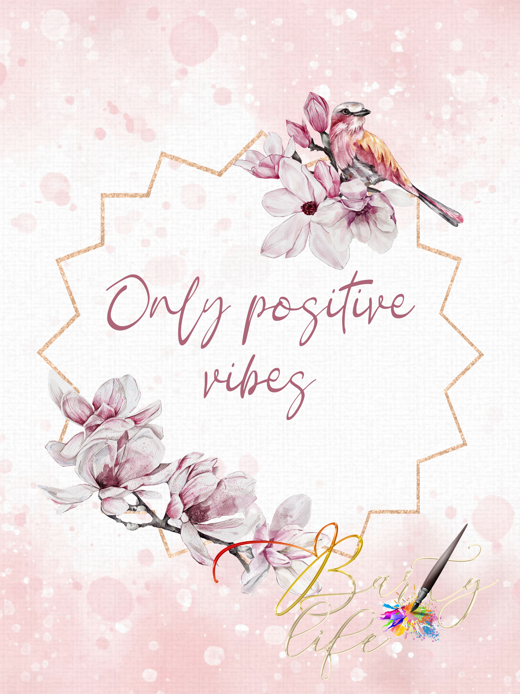 Only Positive Vibes - Wall Art Barty life