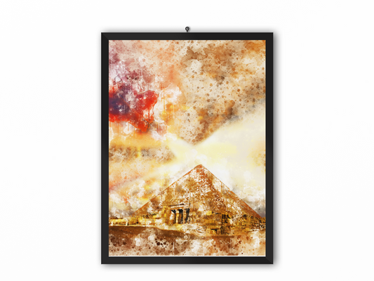Pyramid Watercolor Art Barty life