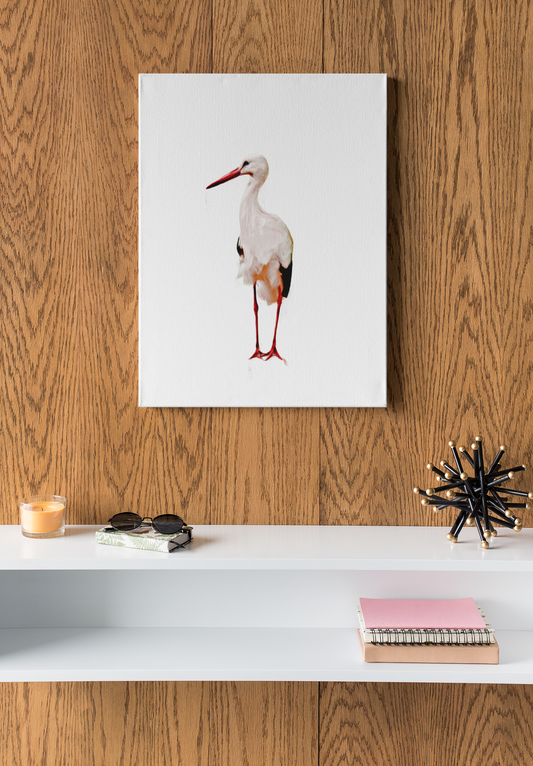 Stork  Oil Paint - Wall Art Barty life