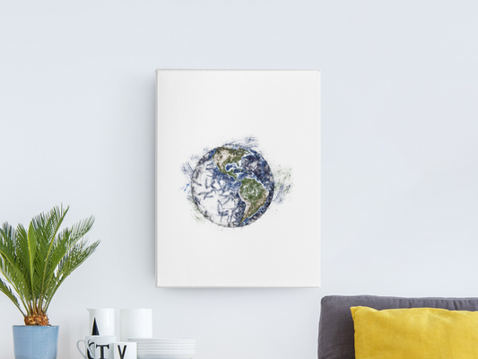 Planet Earth Ink Wall Art Barty life