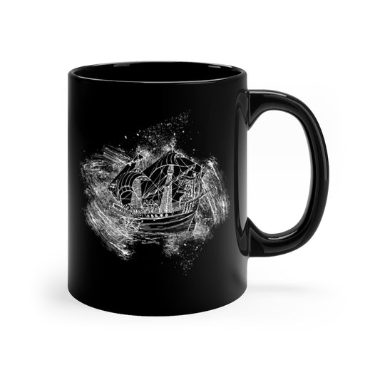 Ship Ink Splash 11oz Black Mug Barty life