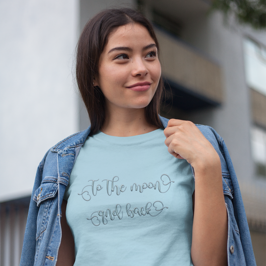 To The Moon And Black (Blue) Women's Softstyle Tee Barty life